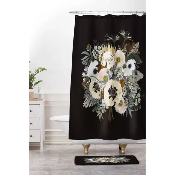 Iveta Abolina Elsa Bath Mat Black - Deny Designs