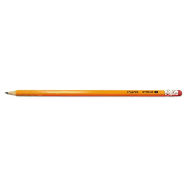 Universal #2 Pre-Sharpened Woodcase Pencil HB #2 Yellow Barrel 72/Pack 55402