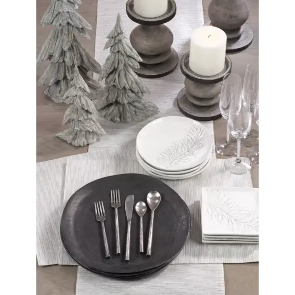 4ct Light Silver Solid Placemat - Saro Lifestyle