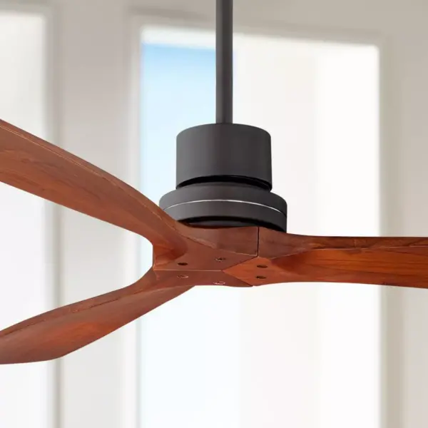 52" Casa Vieja Modern Outdoor Ceiling Fan with Remote Solid Wood Delta-Wing Oil Rubbed Bronze Damp Rated for Kitchen Patio