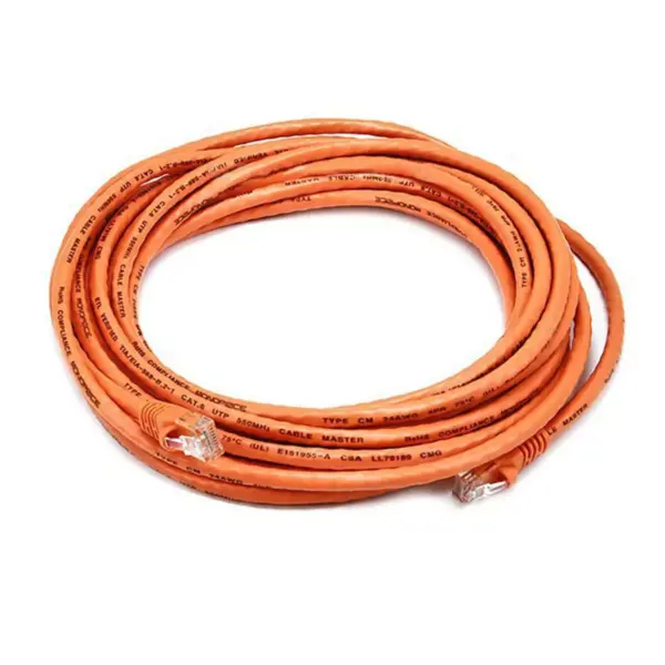 Monoprice Cat6 Ethernet Patch Cable - 20 Feet - Orange | Network Internet Cord - RJ45, Stranded, 550Mhz, UTP, Pure Bare Copper Wire, 24AWG