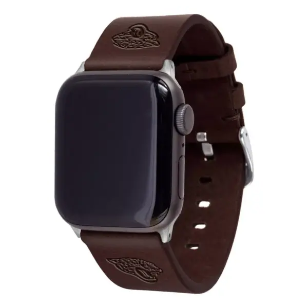 NFL Jacksonville Jaguars Apple Watch Compatible Leather Band 38/40mm - Brown