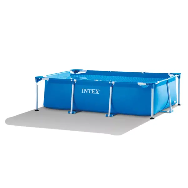 Intex 8.5ft x 26in Rectangular Frame Above Ground Backyard Swimming Pool, Blue