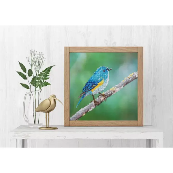 Leisure Arts Diamond Art Intermediate Kit 12"X12"-Blue Bird