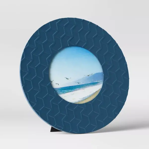 4" x 4" Round Picture Frame Navy - Room Essentials™