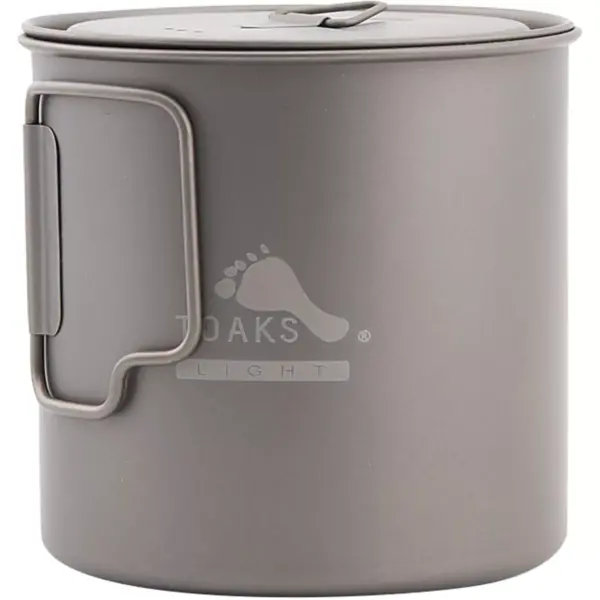 TOAKS Light Titanium 650ml Outdoor Camping Cook Pot POT-650-L