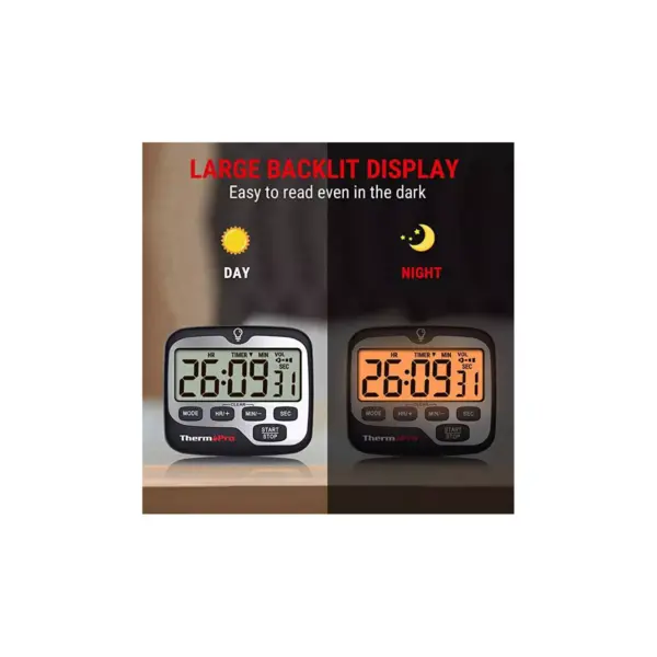 ThermoPro TM01 Digital Timer with Countdown Touchable Backlit