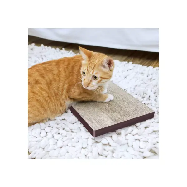 Way Basics Eco Simple Cat Scratcher Scratching Pad - Espresso Wood Grain