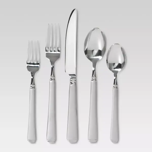 45pc Stainless Steel Sydney Sand Silverware Set with Caddy - Threshold™