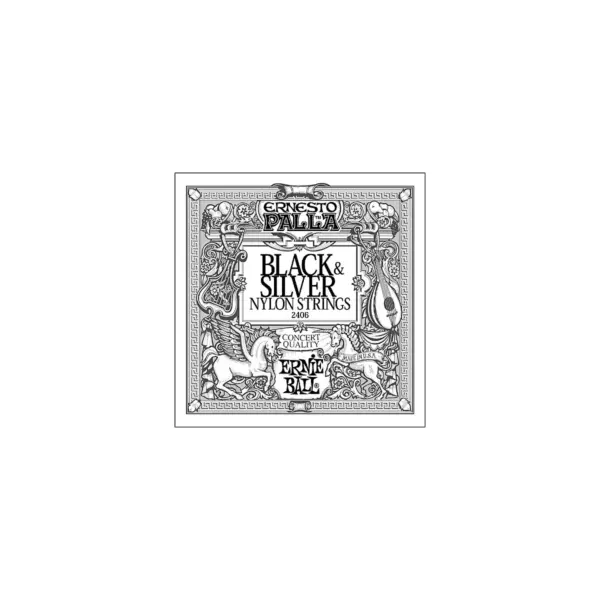 Ernie Ball 2406 Ernesto Palla Nylon Black and Silver Classical Acoustic Guitar Strings