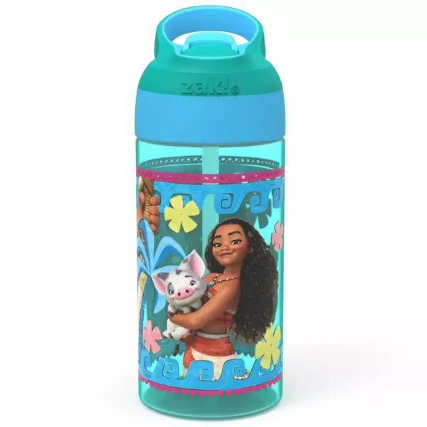 Moana 17.5oz Plastic Water Bottle Blue/Green - Zak Designs