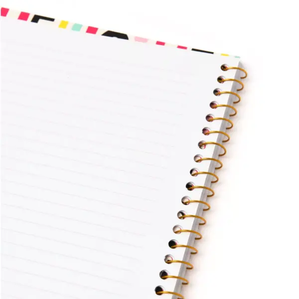 Hello! Spiral Notebook 1 Subject Gold Foil - Roobee