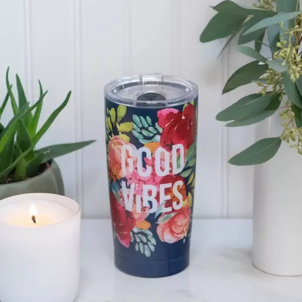 OCS Designs 17oz Stainless Steel Bottle Good Vibes