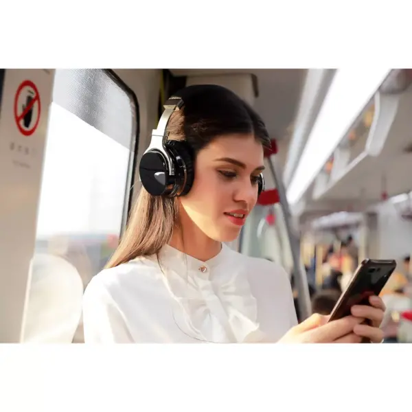 Cowin E7MR Active Noise Cancelling Over-Ear Headphones with Microphone