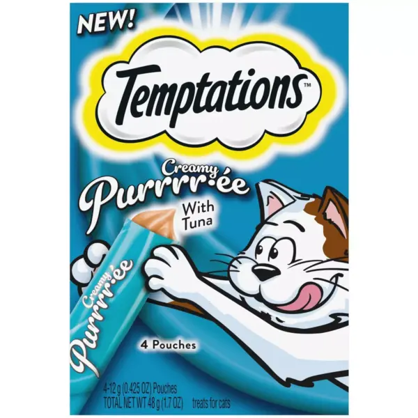 Temptations Creamy Puree Tuna Cat Treats - 1.7oz