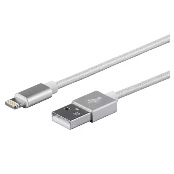 Monoprice Palette Series MFi Certified Lightning to USB Charge & Sync Cable, 3ft White