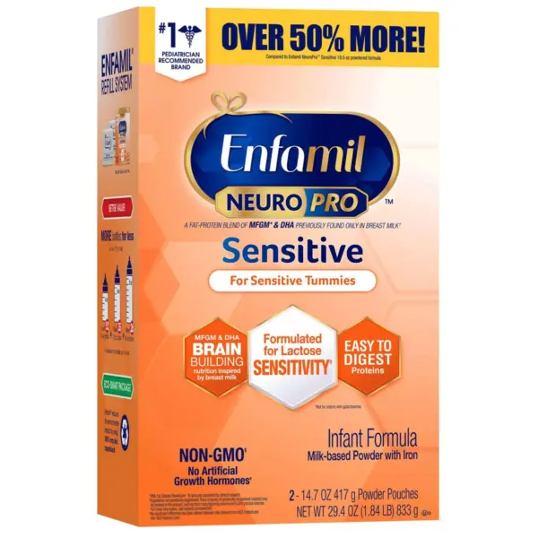 Enfamil NeuroPro Sensitive Infant Formula with Iron Powder - 2ct/14.7oz Each