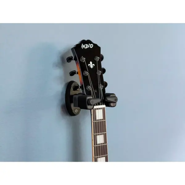 Monoprice Locking Wall Mount for Guitar - Black, Vertical Hang For Guitars, Bass, Violins, Mandolins, Ukuleles, And More - Stage Right Series