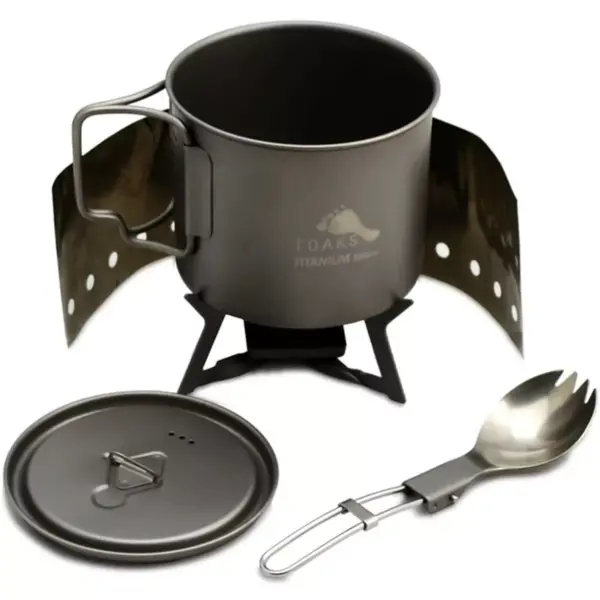 TOAKS Ultralight Titanium Solid Fuel Cook System CS-01