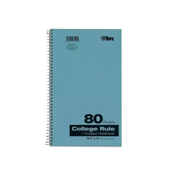 Oxford 1-Subject Notebook 6" x 9.5" College Ruled 80 Sheets 811169