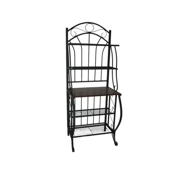 Valencia Baker Rack Storage Unit Metal/Black - Boraam Industries