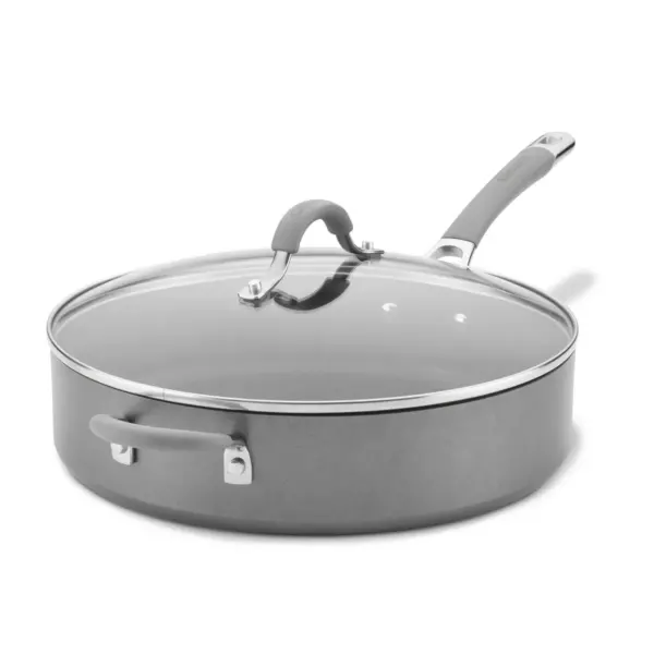 Circulon Elementum 5qt Hard Anodized Aluminum Nonstick Saute Pan with Lid Gray