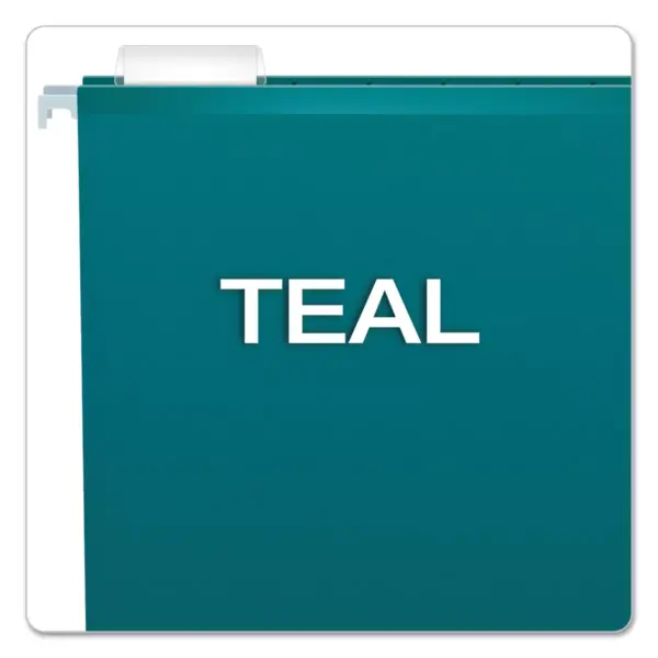 Pendaflex Reinforced Hanging Folders 1/5 Tab Letter Teal 25/Box 415215TEA