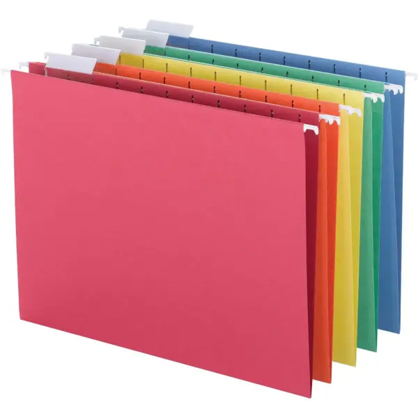 Sparco Hanging Folder 1/5 Tab Cut Letter 25/BX Assorted SP5215AST