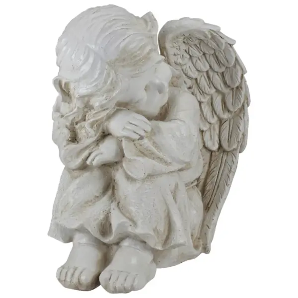 Northlight 9.5" Ivory Resting Cherub Angel Outdoor Patio Garden Statue