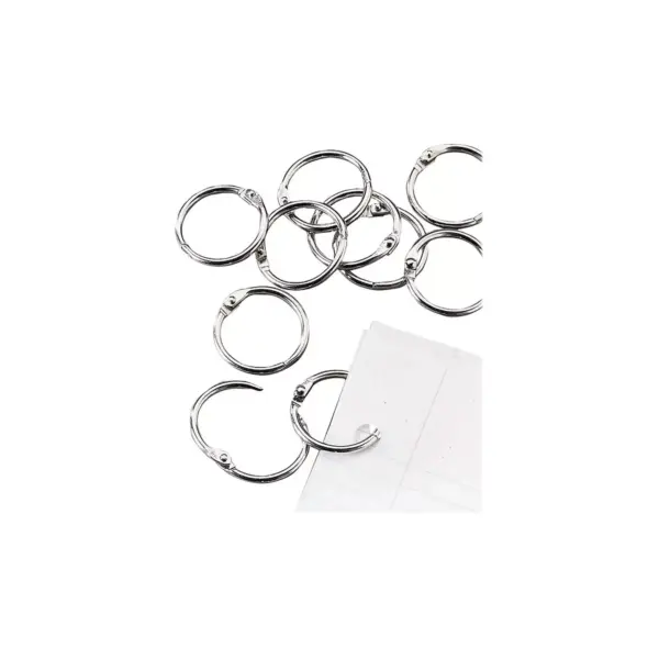 Staples Loose-Leaf Rings 1" Size Silver 481326