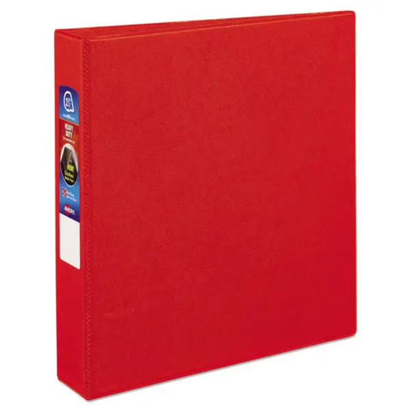 Avery Heavy-Duty Binder with One Touch EZD Rings 11 x 8 1/2 1 1/2" Capacity Red 79585