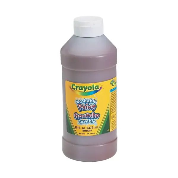 Crayola Washable Paint, 16 oz, Brown 54-2016-007