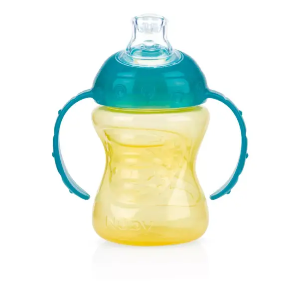 Nuby Bin Cup Super Spout Trainer- 8oz - Colors May Vary