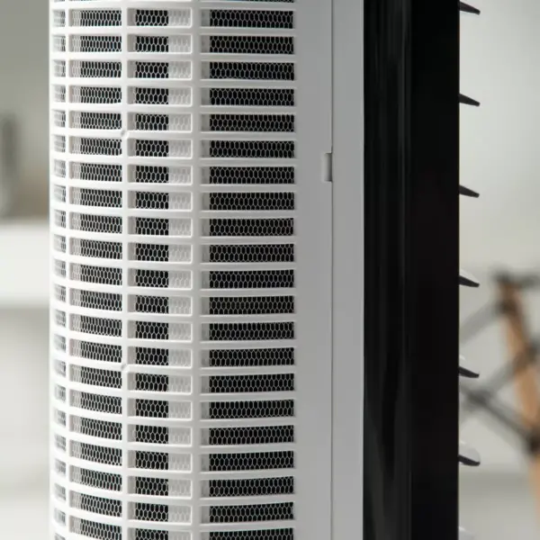 32" Tower Fan Oscillating with Adjustable Vents (Remote and Timer) White/Black - Woozoo