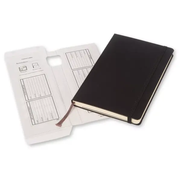 Moleskine Professional Composition Notebook, Elastic Closure, Narrow Ruled, 240 sheets, 8.25" x 5" - Black