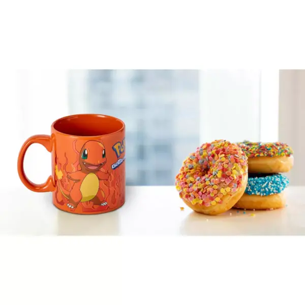 Just Funky Pokémon Charmander Orange Foil Print Ceramic Coffee Mug | Holds 20 Ounces