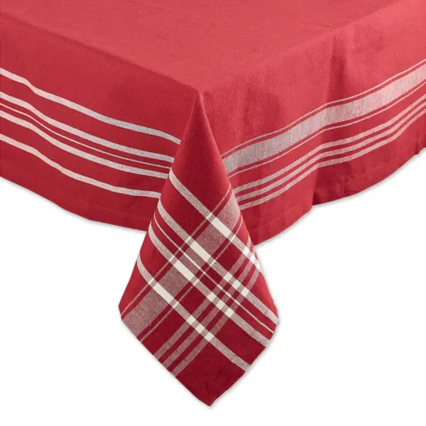 60"x102" Redwood Harvest Market Tablecloth Red - Design Imports