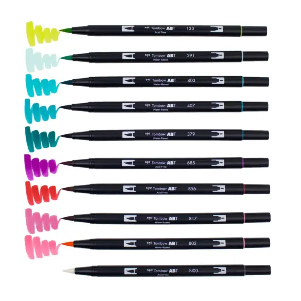 Tombow 10ct Dual Brush Pen Art Markers - Tropical