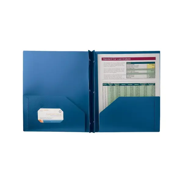 Staples 2-Pocket Presentation Folder Blue (21613-CC/20648)