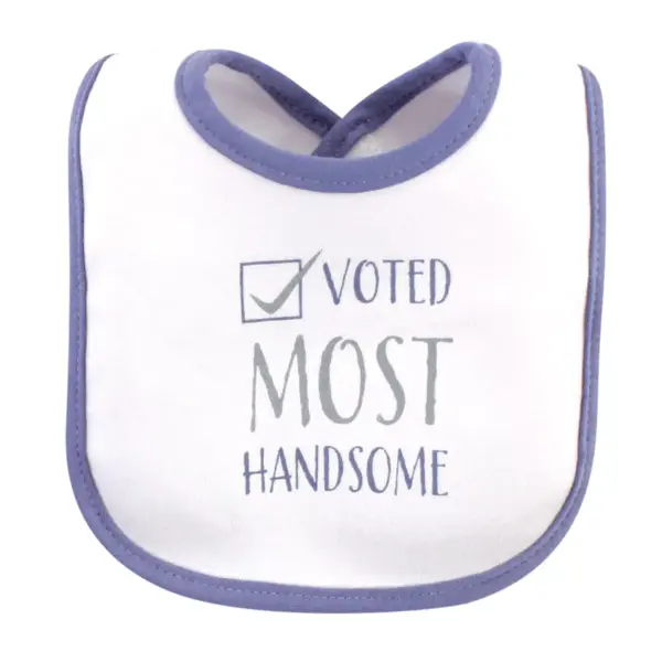 Hudson Baby Infant Boy Cotton Bibs 10pk, Little Mister Handsome, One Size