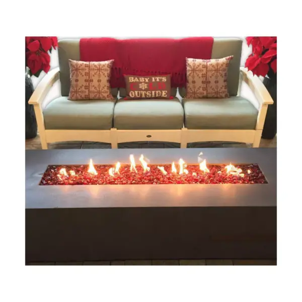 Recycled Fire Pit Fire Glass - Red - AZ Patio Heaters