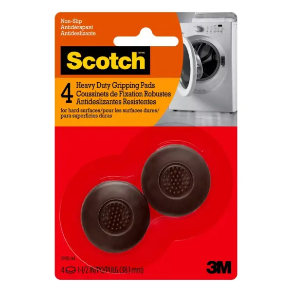 Scotch 1.5' 4pk Round Gripping Pads