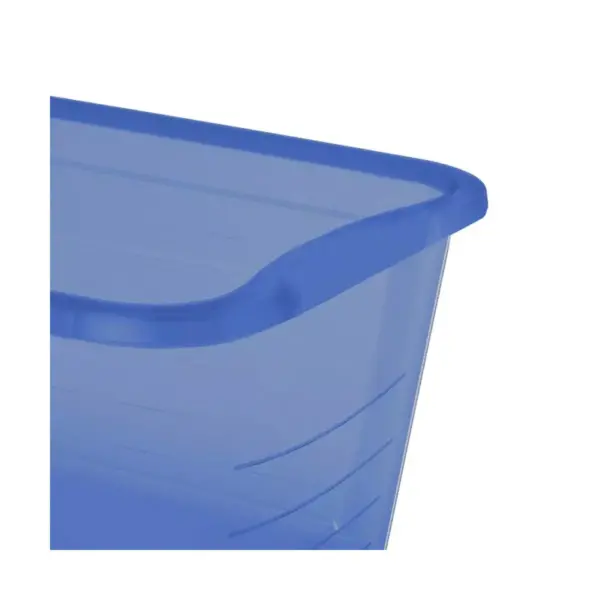 Life Story 5.5 Quart Rectangular Blue Plastic Storage Container Box (24 Pack)