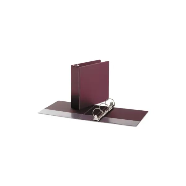 UNIVERSAL Economy Non-View Round Ring Binder 3" Capacity Burgundy 30410