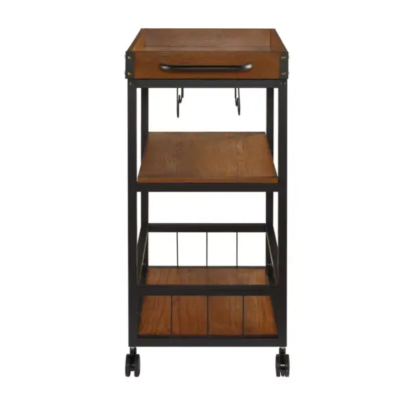 Austin Kitchen Cart Metal/Wood - Linon