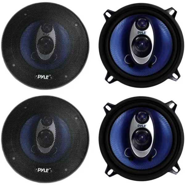 PYLE PL53BL 5.25" 400W 3-Way Car Audio Triaxial Speakers Stereo TWO PAIRS