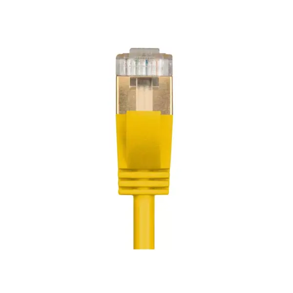 Monoprice SlimRun Cat6A Ethernet Patch Cable - Network Internet Cord - RJ45, Stranded, STP, Pure Bare Copper Wire, 36AWG, 2ft, Yellow