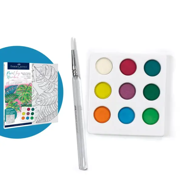 Faber-Castell Paint by Number Watercolor Set - Tropical