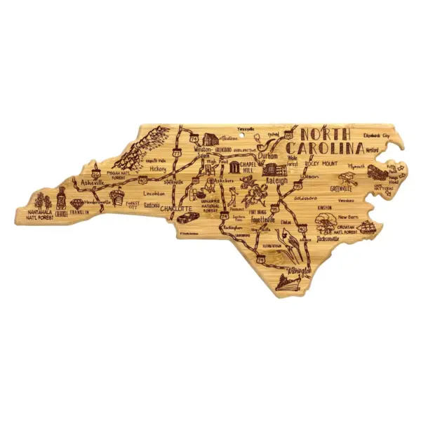 Totally Bamboo Destination North Carolina Serving and Cutting Board