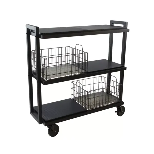 Cart System with wheels 3 Tier Black - Atlantic